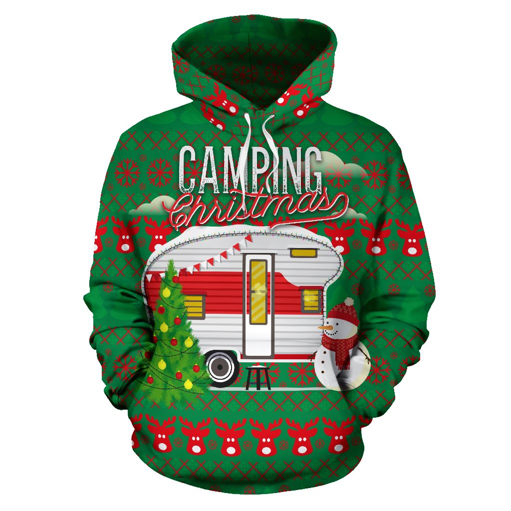 Camping Christmas All Over Print Hoodie