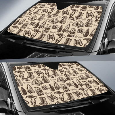 Camping Pattern Print Design 01 Car Sun Shade-JORJUNE.COM