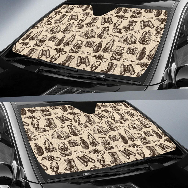 Camping Pattern Print Design 01 Car Sun Shade-JORJUNE.COM