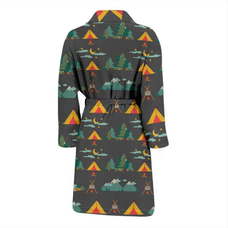 Camping Tent Pattern Print Design 03 Men Bathrobe-JORJUNE.COM