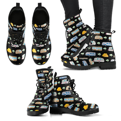 Camping Time camper tent Women & Men Leather Boots