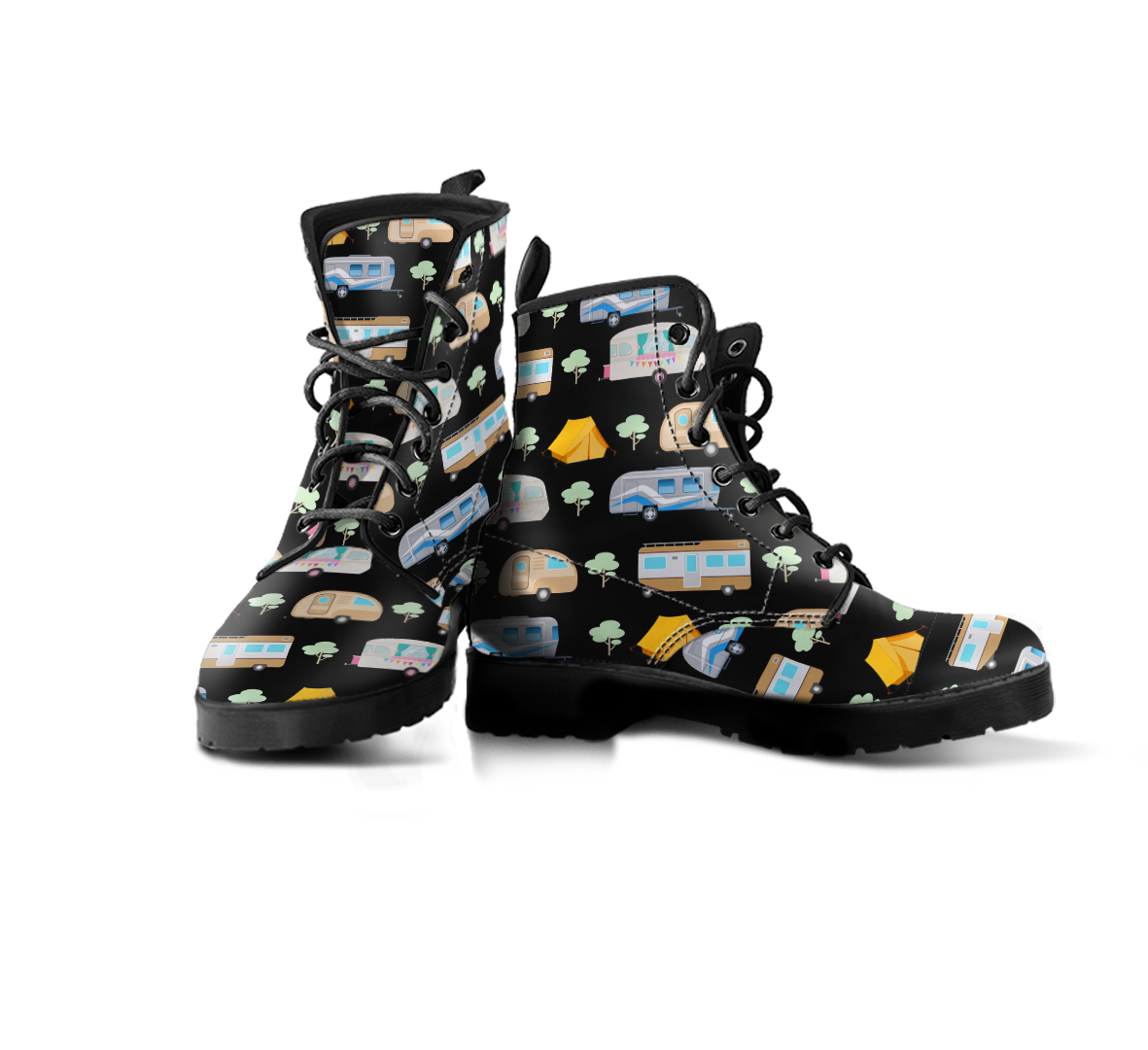 Camping Time camper tent Women & Men Leather Boots