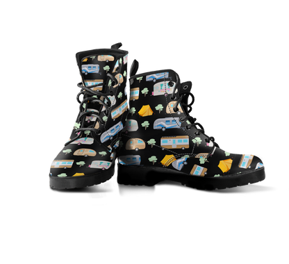 Camping Time camper tent Women & Men Leather Boots