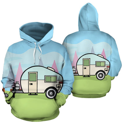 Camping with Camper Design All Over Print Hoodie