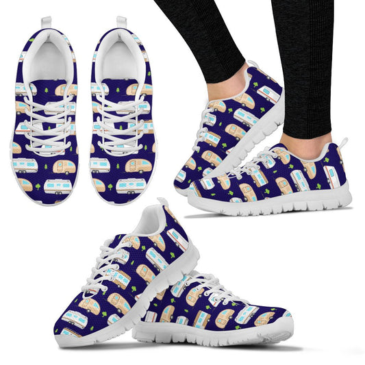 Camping with Campers no1 Print Design Women Sneakers Shoes