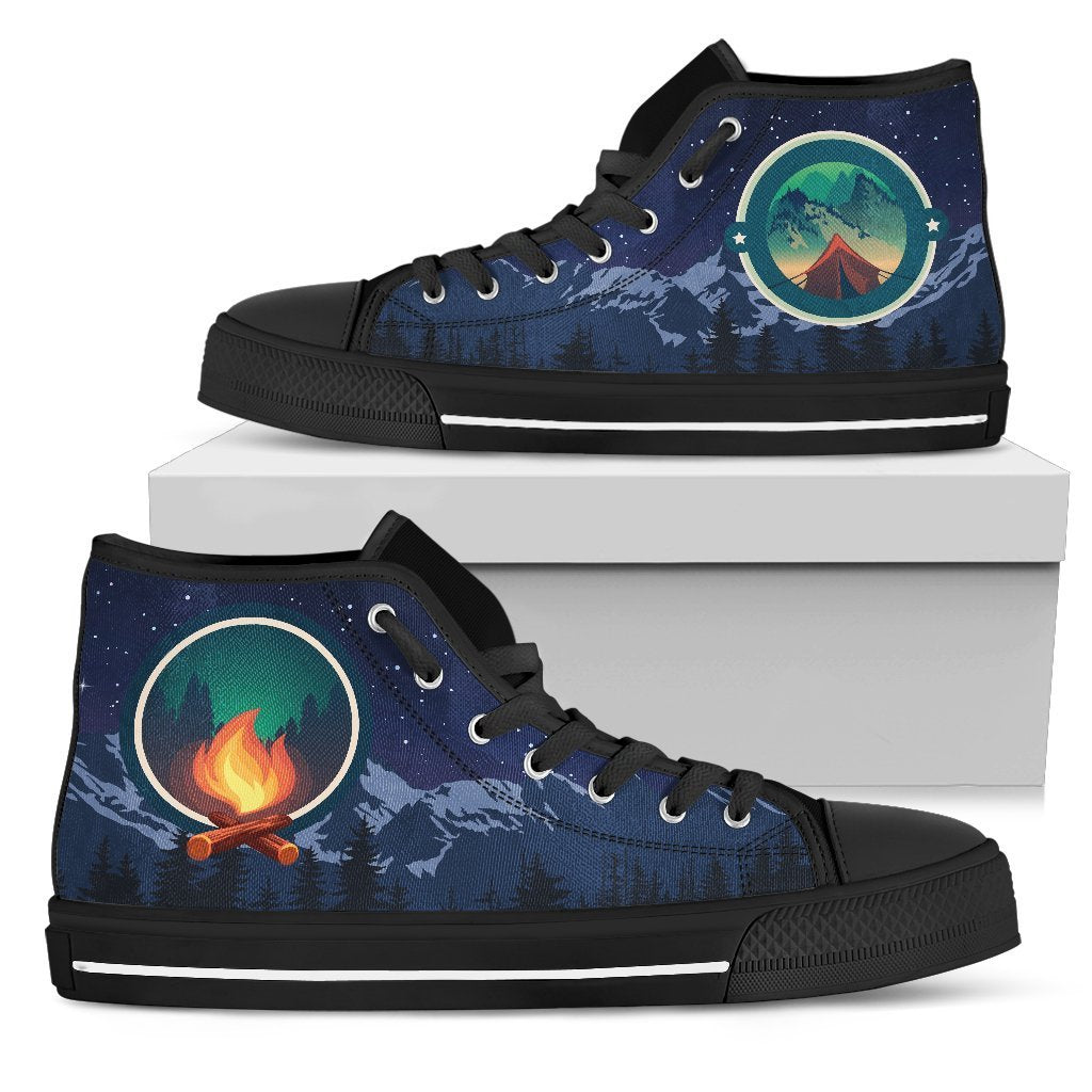 Camping Women High Top Canvas Shoes