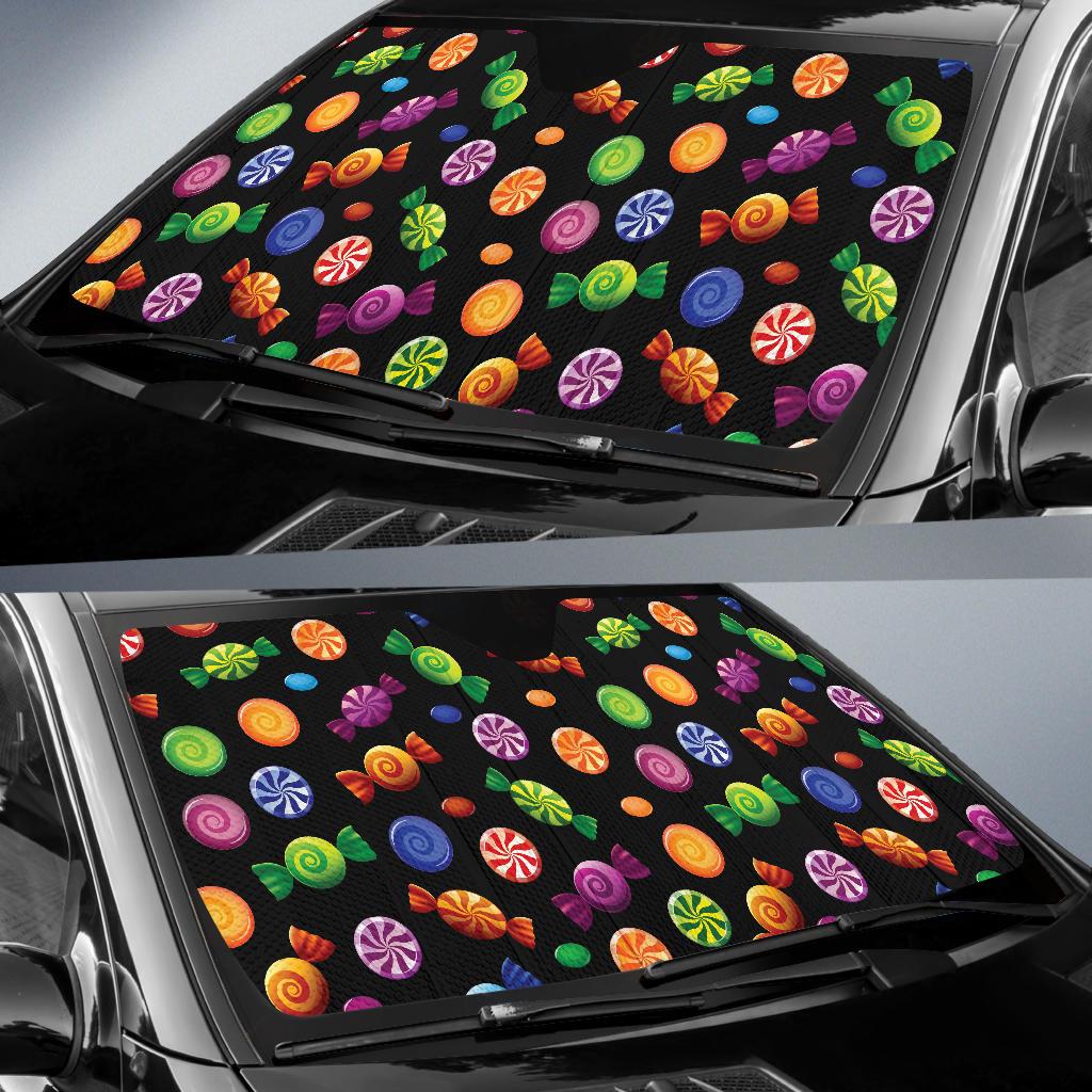 Candy Pattern Print Design 01 Car Sun Shade-JORJUNE.COM
