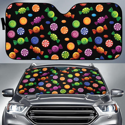 Candy Pattern Print Design 01 Car Sun Shade-JORJUNE.COM