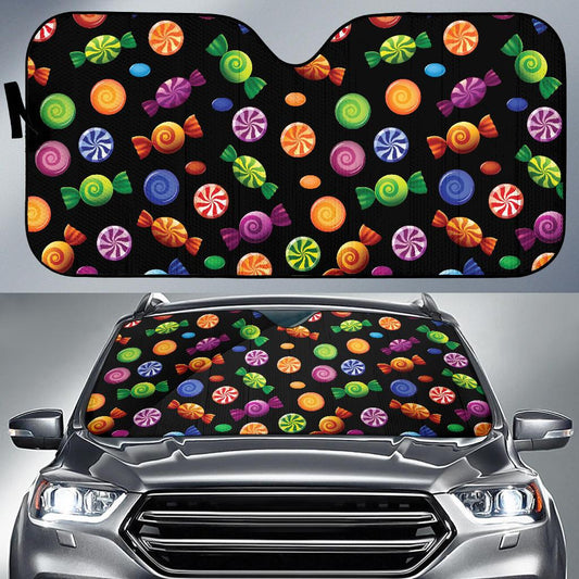 Candy Pattern Print Design 01 Car Sun Shade-JORJUNE.COM