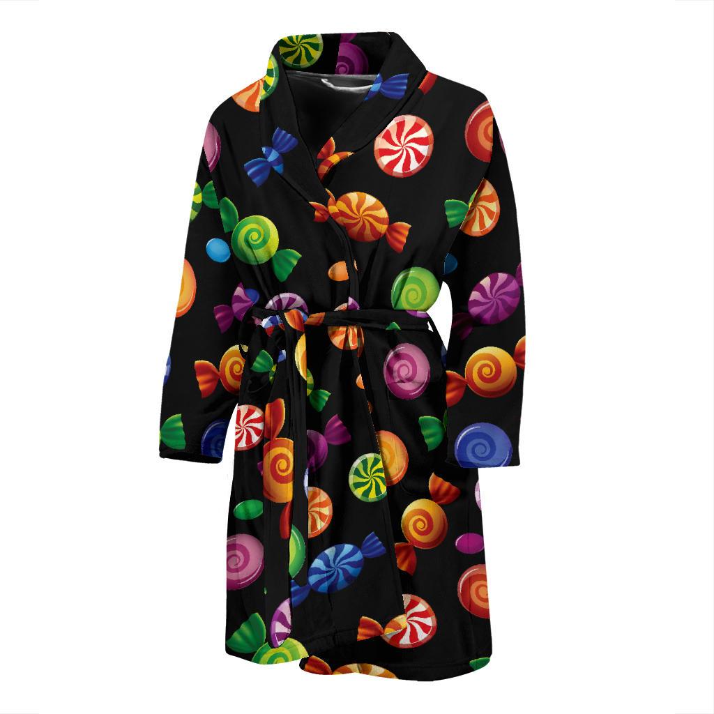 Candy Pattern Print Design 01 Men Bathrobe-JORJUNE.COM