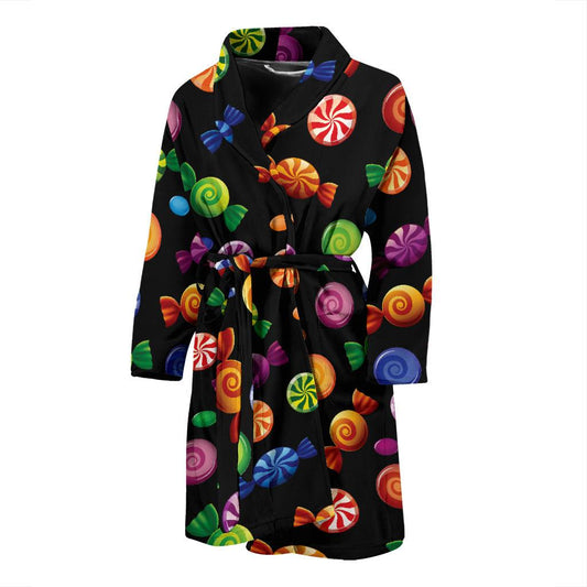 Candy Pattern Print Design 01 Men Bathrobe-JORJUNE.COM