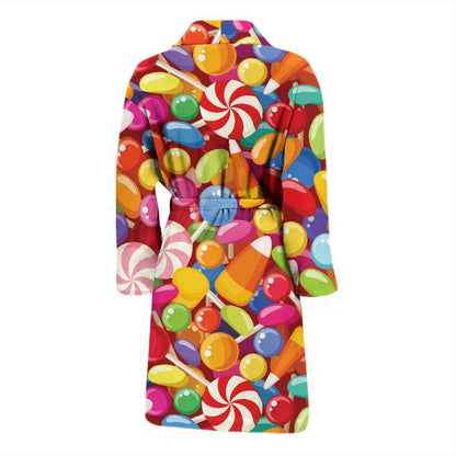 Candy Pattern Print Design 02 Men Bathrobe-JORJUNE.COM