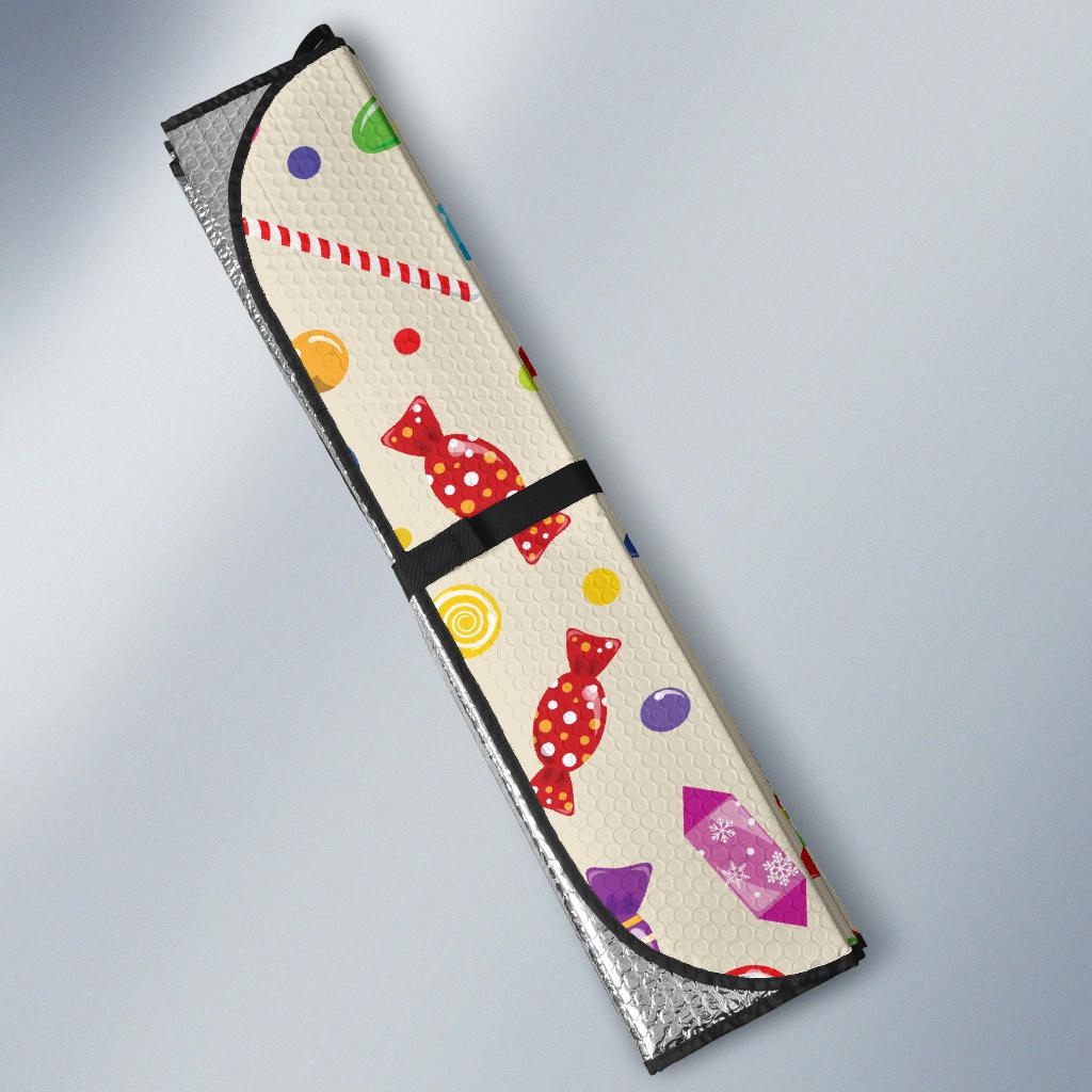 Candy Pattern Print Design 04 Car Sun Shade-JORJUNE.COM
