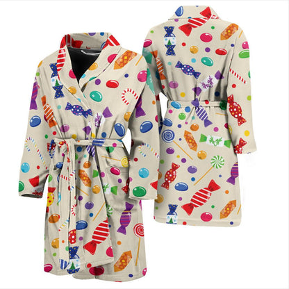 Candy Pattern Print Design 04 Men Bathrobe-JORJUNE.COM