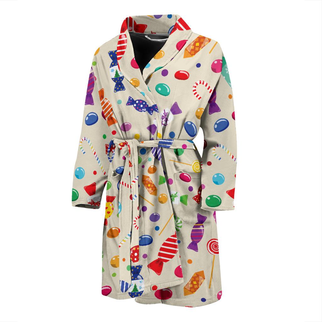 Candy Pattern Print Design 04 Men Bathrobe-JORJUNE.COM