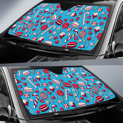 Candy Pattern Print Design 05 Car Sun Shade-JORJUNE.COM