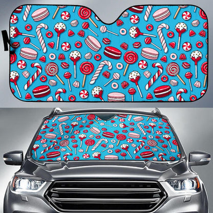 Candy Pattern Print Design 05 Car Sun Shade-JORJUNE.COM
