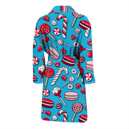 Candy Pattern Print Design 05 Men Bathrobe-JORJUNE.COM
