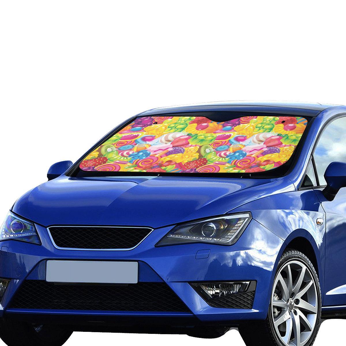 Candy Pattern Print Design CA01 Car Sun Shade-JorJune