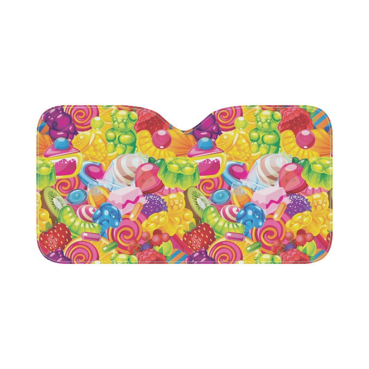 Candy Pattern Print Design CA01 Car Sun Shade-JorJune