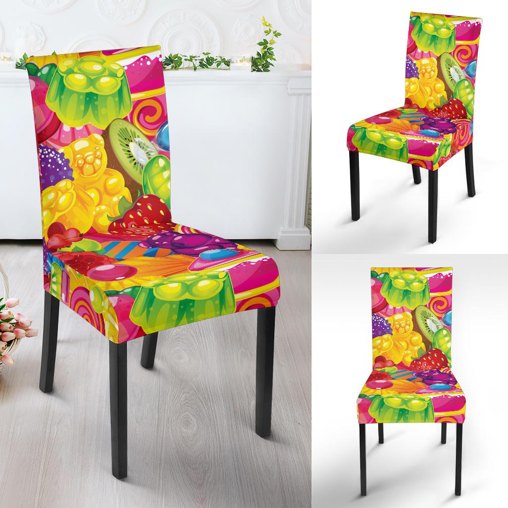 Candy Pattern Print Design CA01 Dining Chair Slipcover-JORJUNE.COM