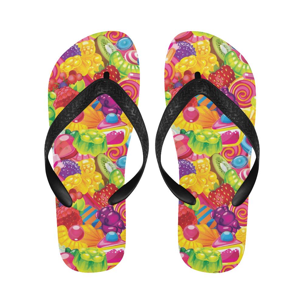 Candy Pattern Print Design CA01 Flip Flops-JorJune