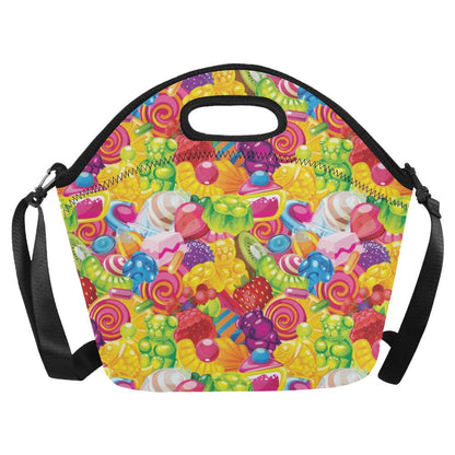 Candy Pattern Print Design CA01 Neoprene Lunch Bag-JorJune