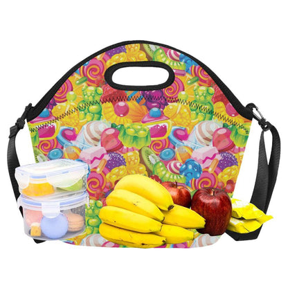 Candy Pattern Print Design CA01 Neoprene Lunch Bag-JorJune