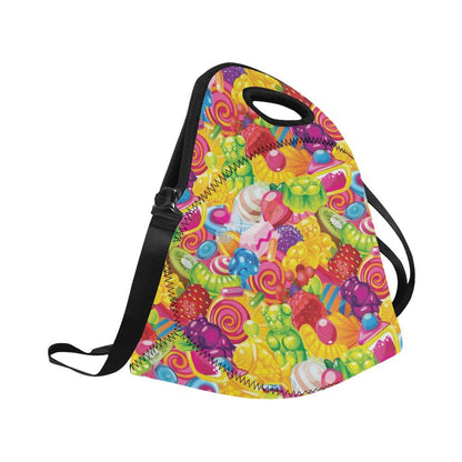 Candy Pattern Print Design CA01 Neoprene Lunch Bag-JorJune