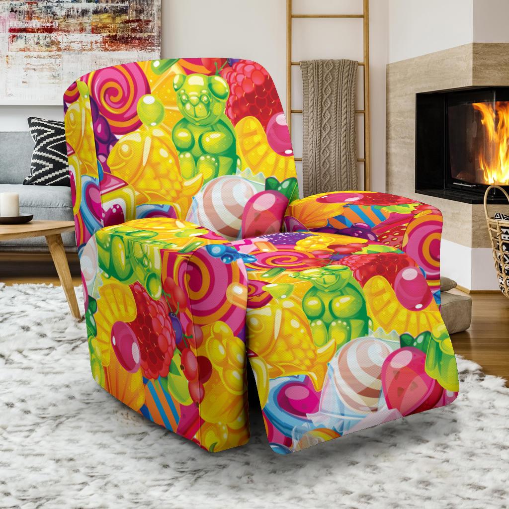 Candy Pattern Print Design CA01 Recliner Slipcover-JORJUNE.COM