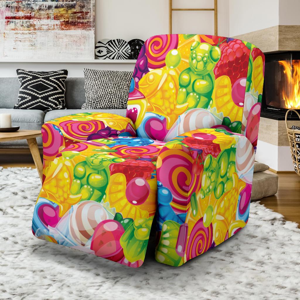 Candy Pattern Print Design CA01 Recliner Slipcover-JORJUNE.COM