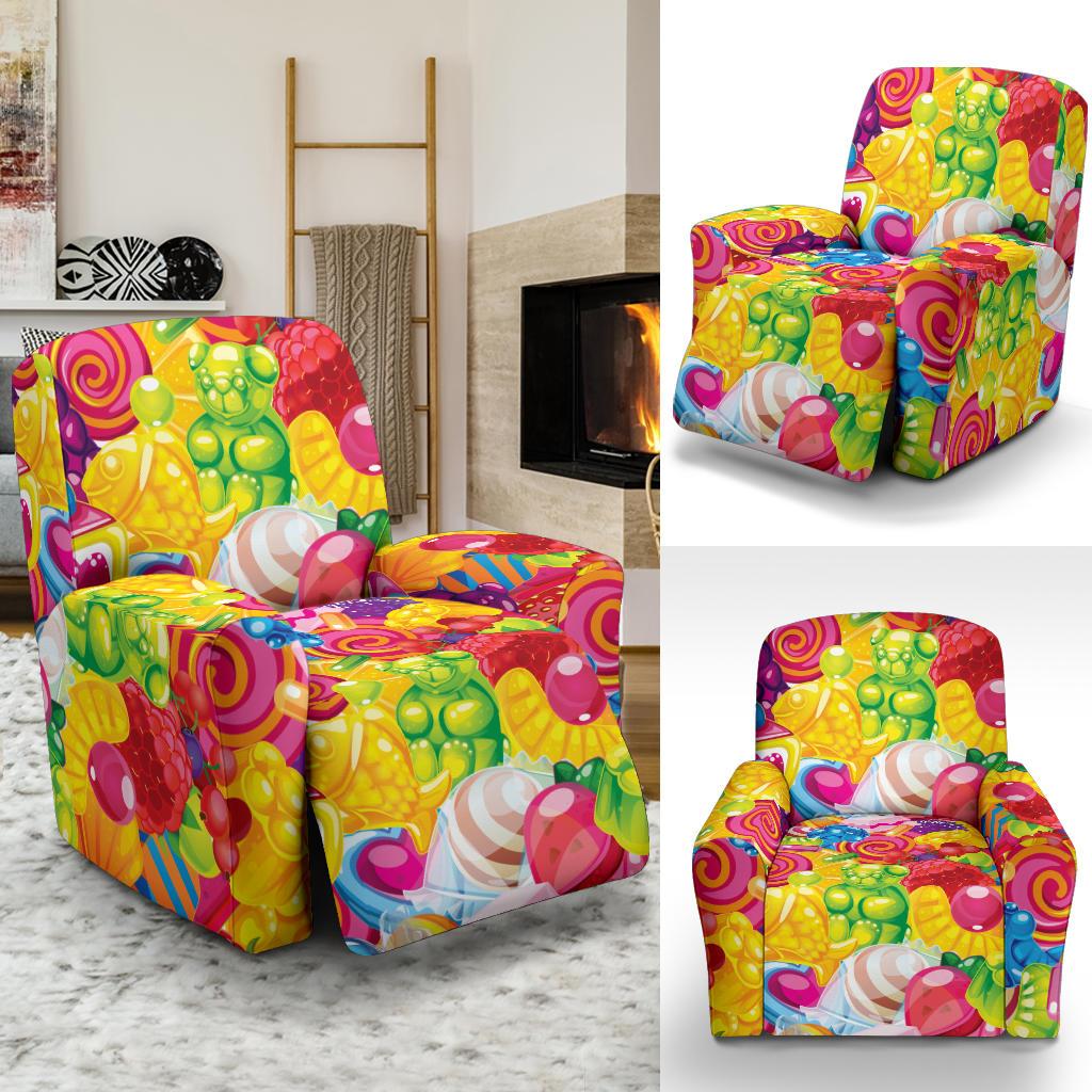 Candy Pattern Print Design CA01 Recliner Slipcover-JORJUNE.COM