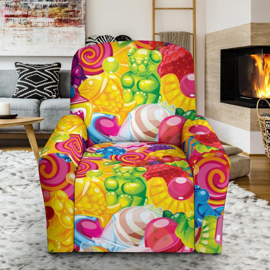 Candy Pattern Print Design CA01 Recliner Slipcover-JORJUNE.COM