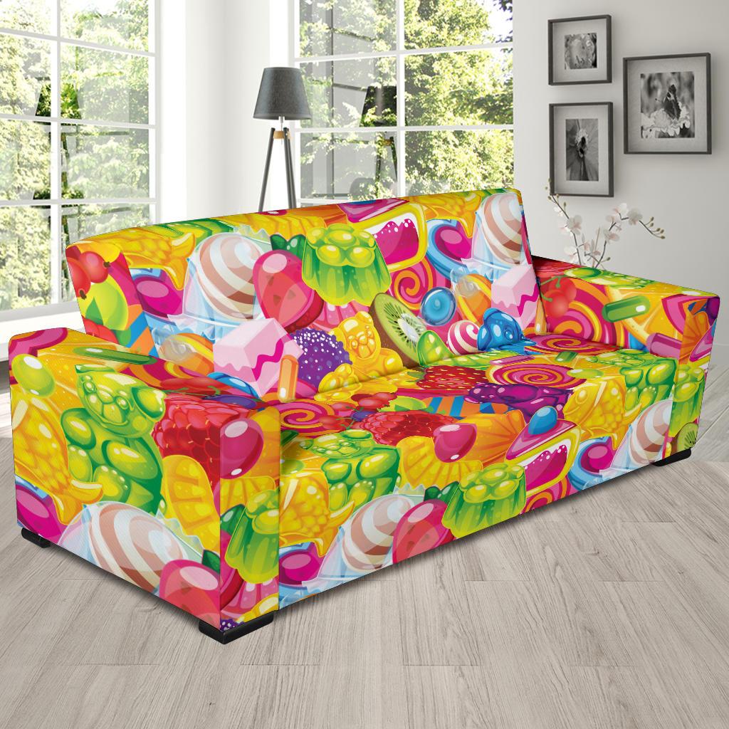 Candy Pattern Print Design CA01 Sofa Slipcover-JORJUNE.COM