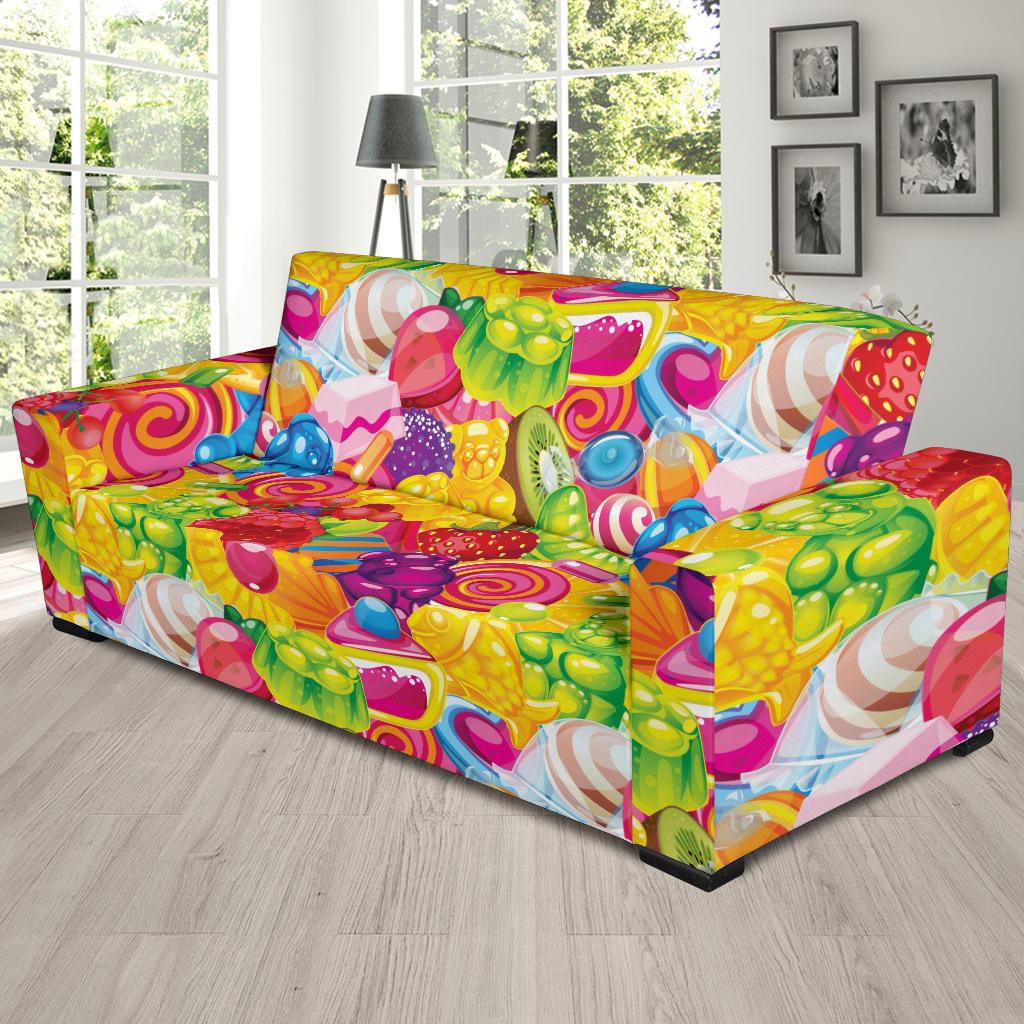 Candy Pattern Print Design CA01 Sofa Slipcover-JORJUNE.COM