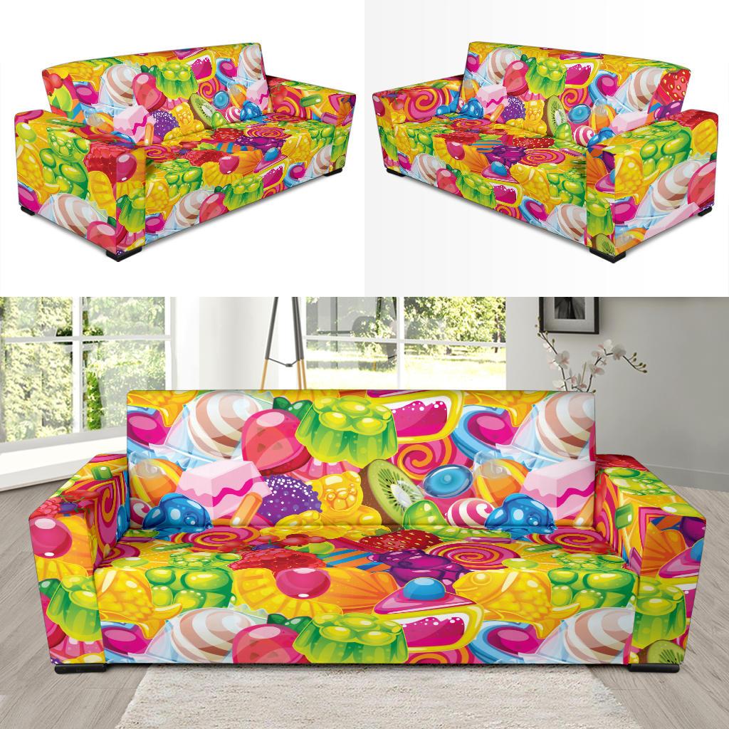 Candy Pattern Print Design CA01 Sofa Slipcover-JORJUNE.COM