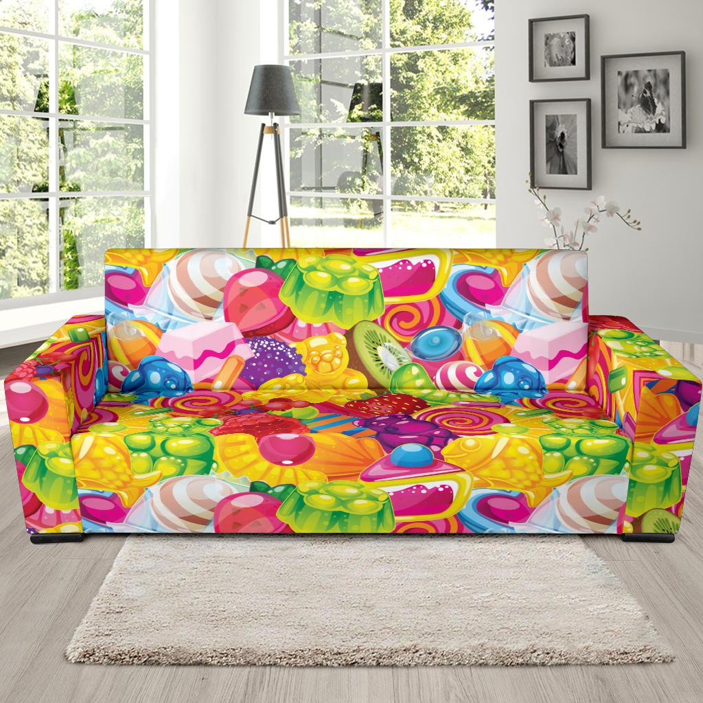 Candy Pattern Print Design CA01 Sofa Slipcover-JORJUNE.COM