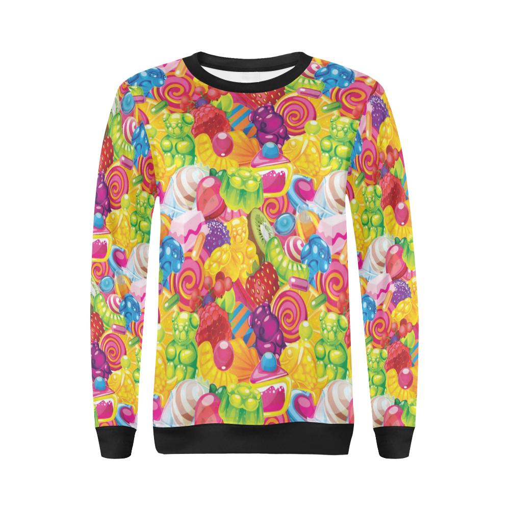 Candy Pattern Print Design CA01 Women Long Sleeve Sweatshirt-JorJune