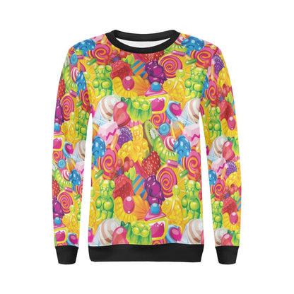 Candy Pattern Print Design CA01 Women Long Sleeve Sweatshirt-JorJune