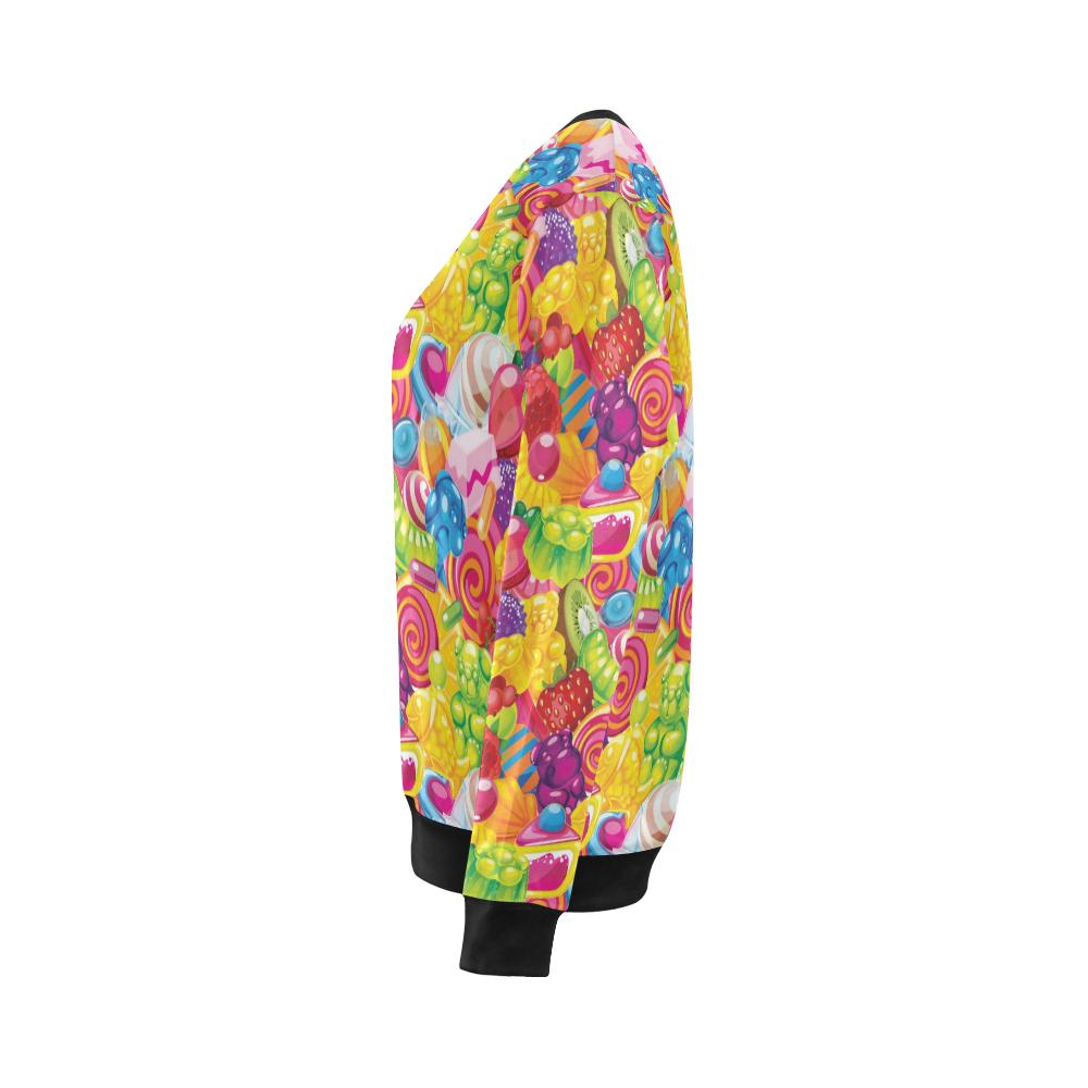 Candy Pattern Print Design CA01 Women Long Sleeve Sweatshirt-JorJune