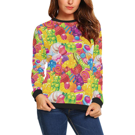 Candy Pattern Print Design CA01 Women Long Sleeve Sweatshirt-JorJune