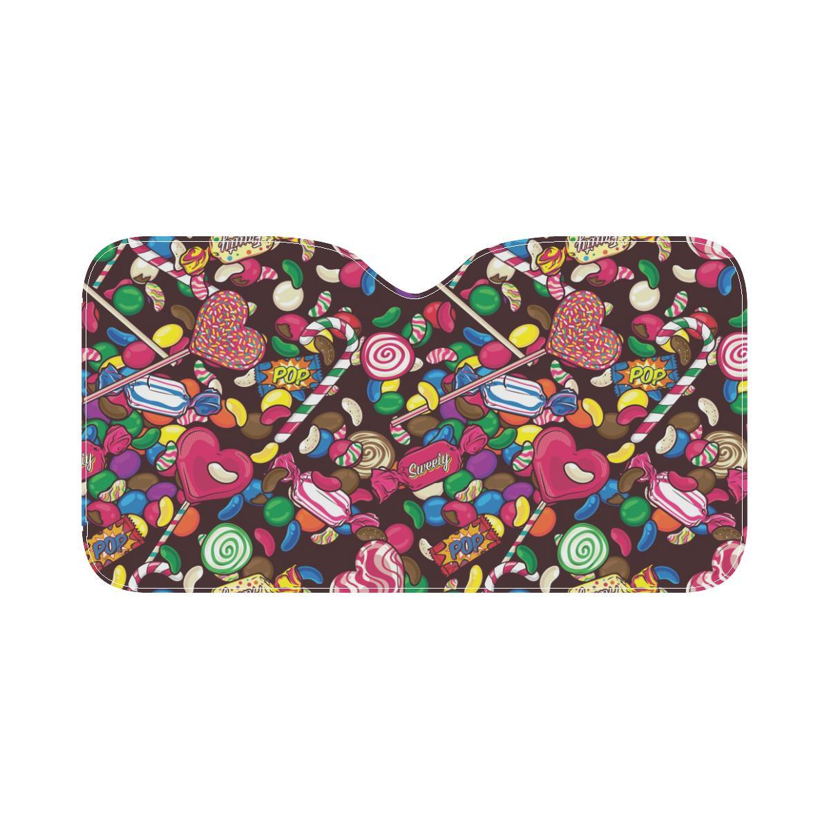 Candy Pattern Print Design CA02 Car Sun Shade-JorJune