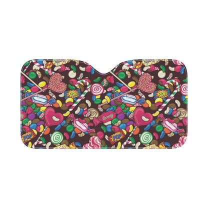 Candy Pattern Print Design CA02 Car Sun Shade-JorJune