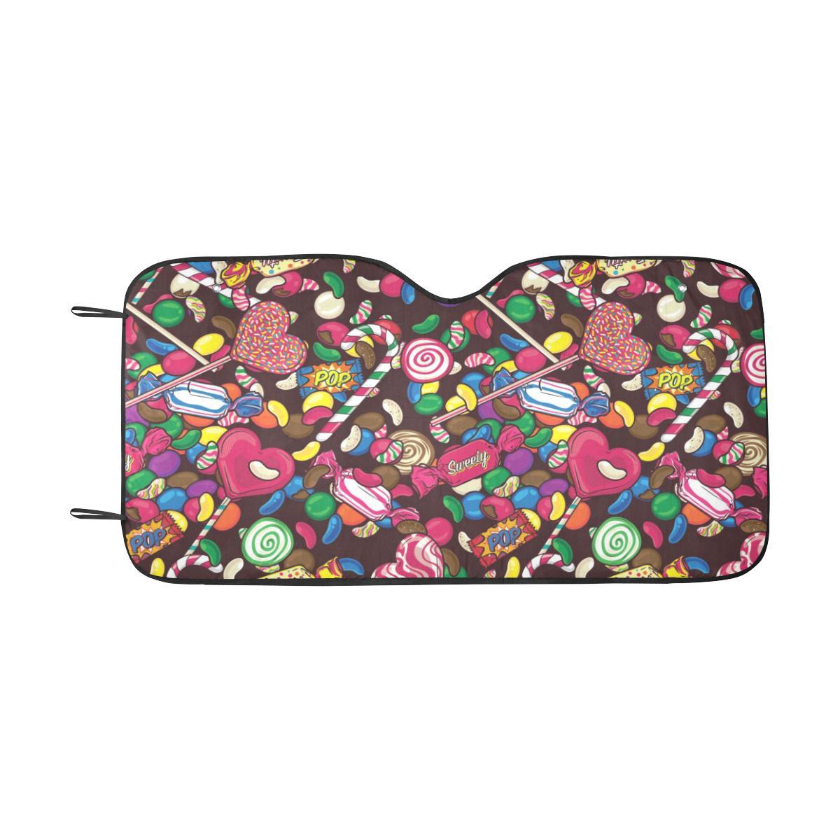 Candy Pattern Print Design CA02 Car Sun Shade-JorJune