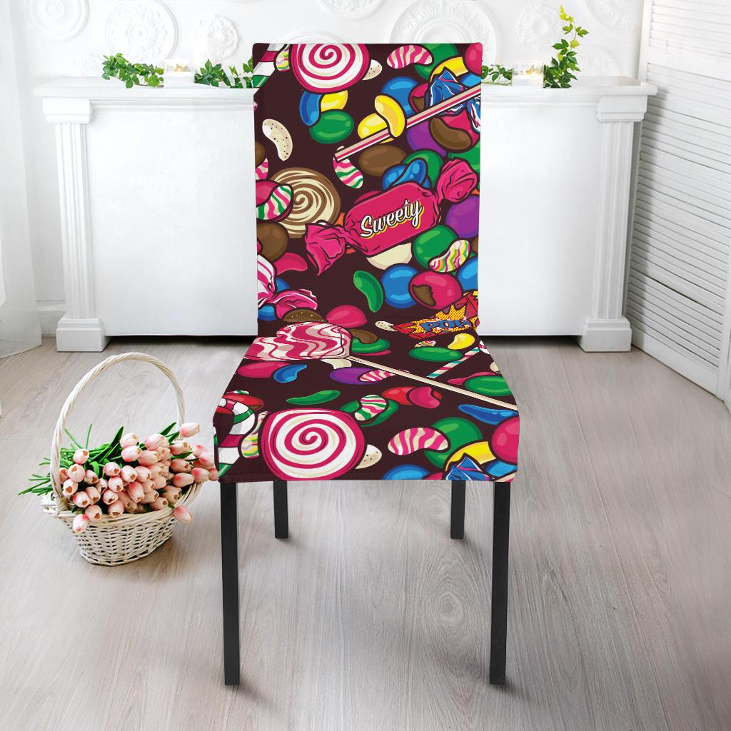 Candy Pattern Print Design CA02 Dining Chair Slipcover-JORJUNE.COM