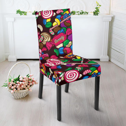 Candy Pattern Print Design CA02 Dining Chair Slipcover-JORJUNE.COM