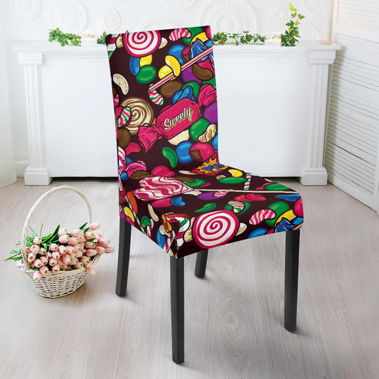 Candy Pattern Print Design CA02 Dining Chair Slipcover-JORJUNE.COM
