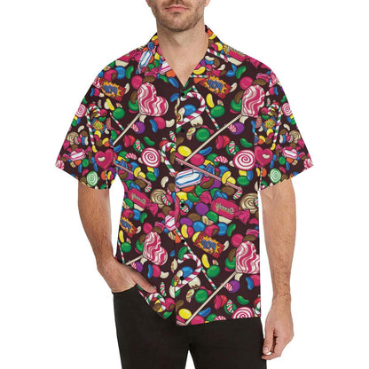 Candy Pattern Print Design CA02 Men Hawaiian Shirt-JorJune