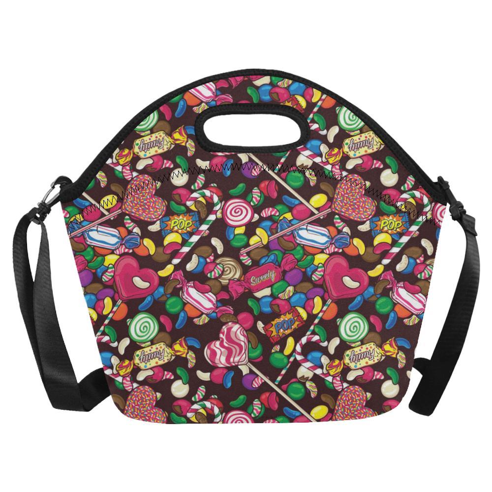 Candy Pattern Print Design CA02 Neoprene Lunch Bag-JorJune