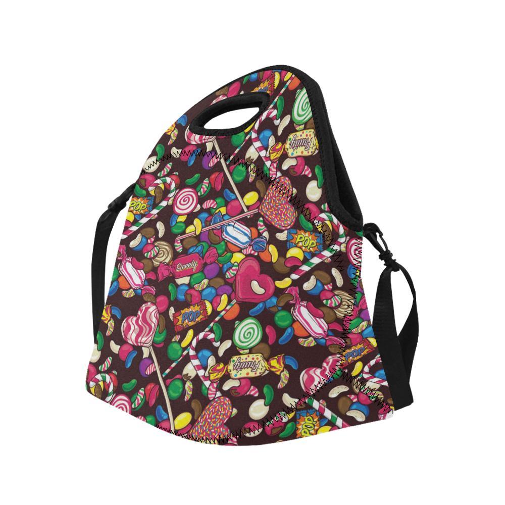 Candy Pattern Print Design CA02 Neoprene Lunch Bag-JorJune